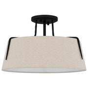 Quoizel LOA1716MBK Leona Three Light Semi Flush Mount, Matte Black Alternate Image.jpg