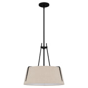 Quoizel LOA2818MBK Leona Three Light Pendant, Matte Black Alternate Image.jpg