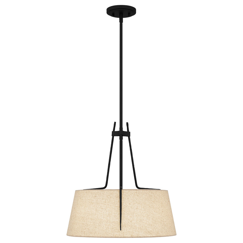 Quoizel LOA2818MBK Leona Three Light Pendant, Matte Black Alternate Image 2.jpg