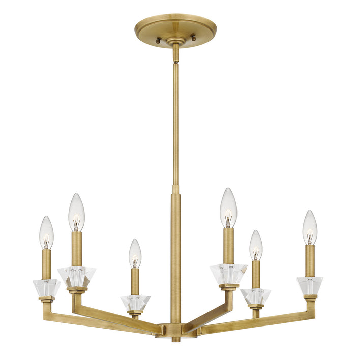 Quoizel LOT5026AB Lottie Six Light Chandelier, Aged Brass Alternate Image 2.jpg