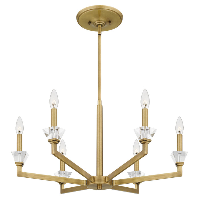 Quoizel LOT5026AB Lottie Six Light Chandelier, Aged Brass Alternate Image 3.jpg