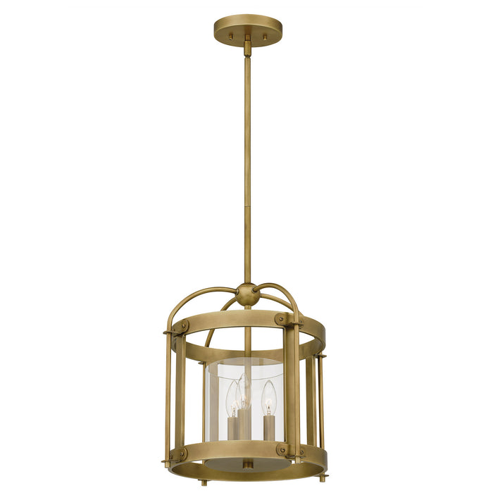 Quoizel MCP2814WS McPherson Three Light Pendant, Weathered Brass Alternate Image 2.jpg