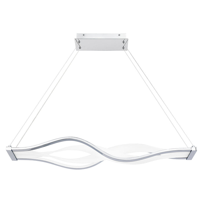 Quoizel PCSTG138C Saratoga LED Linear Chandelier, Polished Chrome Alternate Image 2.jpg