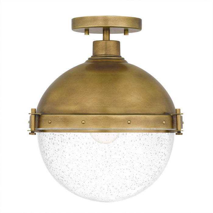 Quoizel PIN1712WS Perrine One Light Semi Flush Mount, Weathered Brass Alternate Image 2.jpg