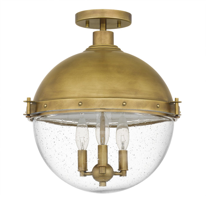 Quoizel PIN1716WS Perrine Three Light Semi Flush Mount, Weathered Brass Alternate Image.jpg