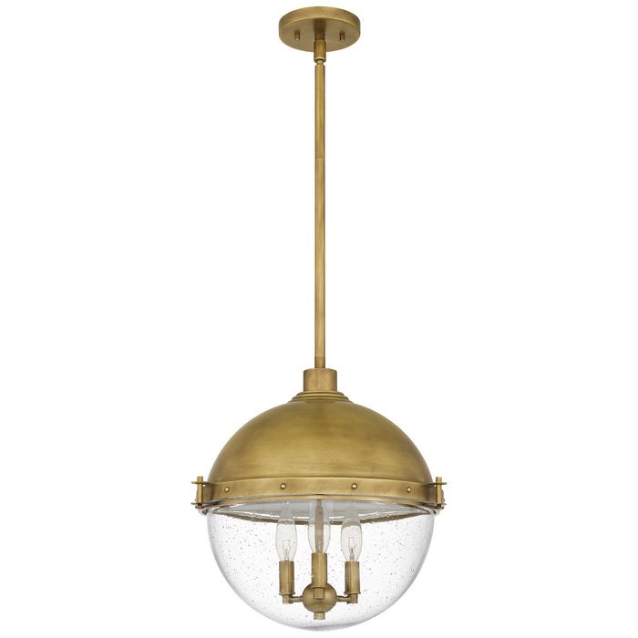 Quoizel PIN2816WS Perrine Three Light Pendant, Weathered Brass Alternate Image.jpg