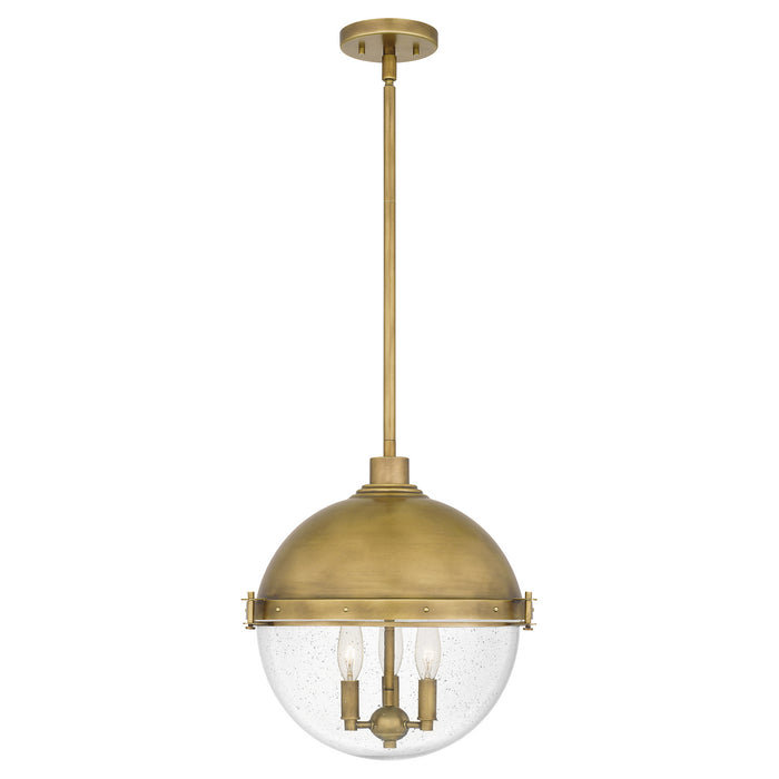 Quoizel PIN2816WS Perrine Three Light Pendant, Weathered Brass Alternate Image 2.jpg