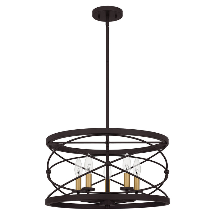 Quoizel PTT2819PN Potts Five Light Pendant, Palladian Bronze Alternate Image.jpg