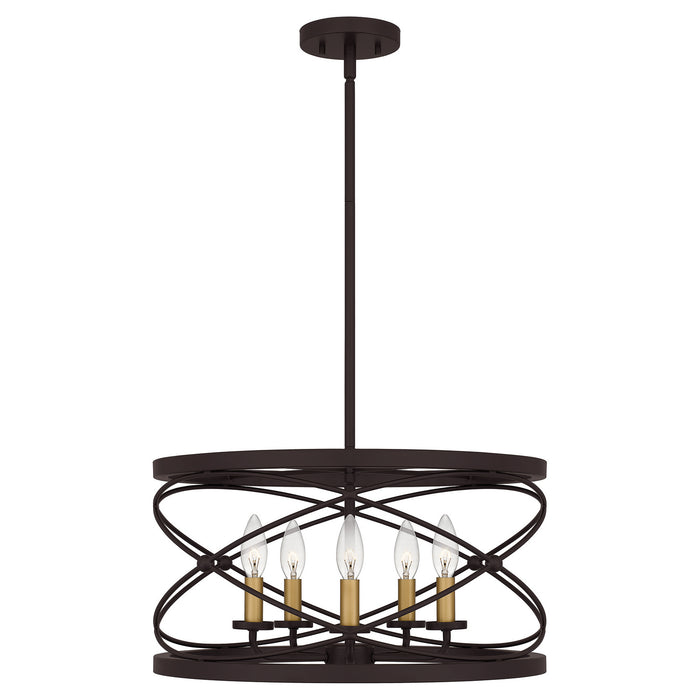 Quoizel PTT2819PN Potts Five Light Pendant, Palladian Bronze Alternate Image 2.jpg