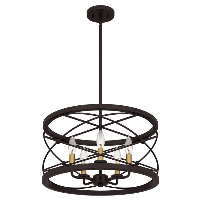 Quoizel PTT2819PN Potts Five Light Pendant, Palladian Bronze Alternate Image 3.jpg