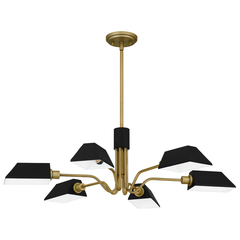 Quoizel QCH5350AB Sienna Six Light Chandelier, Aged Brass Alternate Image 2.jpg