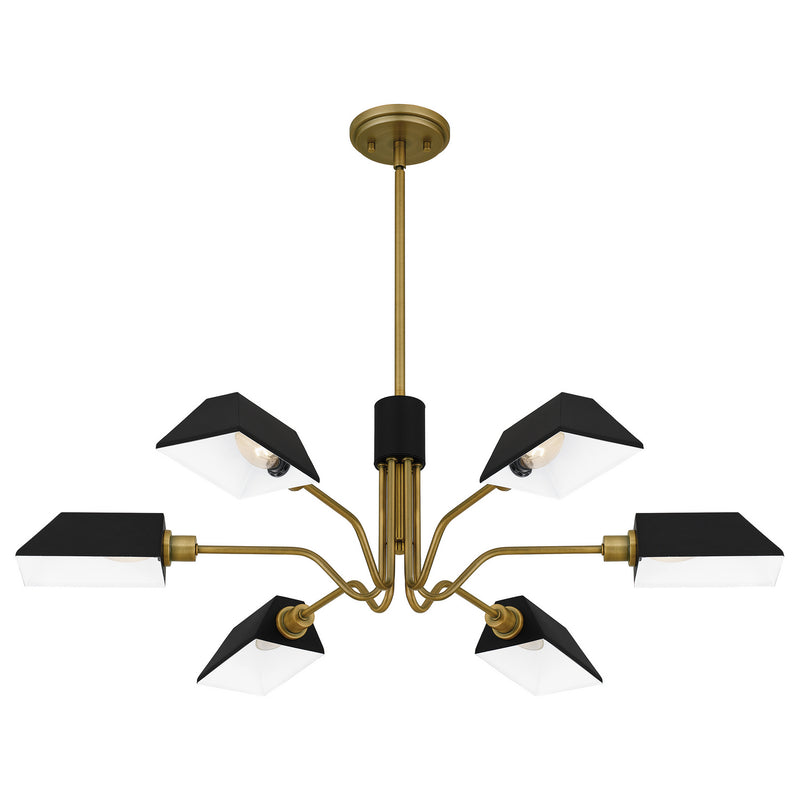 Quoizel QCH5350AB Sienna Six Light Chandelier, Aged Brass Alternate Image 3.jpg