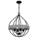 Quoizel QP5339MBK Tansy Four Light Pendant, Matte Black Alternate Image 2.jpg