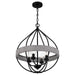 Quoizel QP5339MBK Tansy Four Light Pendant, Matte Black Alternate Image 3.jpg