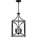 Quoizel QP5354MBK Grenelle Four Light Pendant, Matte Black Alternate Image 2.jpg