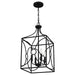 Quoizel QP5354MBK Grenelle Four Light Pendant, Matte Black Alternate Image 3.jpg
