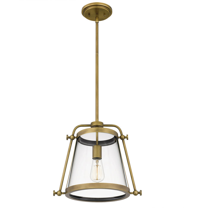 Quoizel QPP5344WS Cardiff One Light Mini Pendant, Weathered Brass Alternate Image 3.jpg