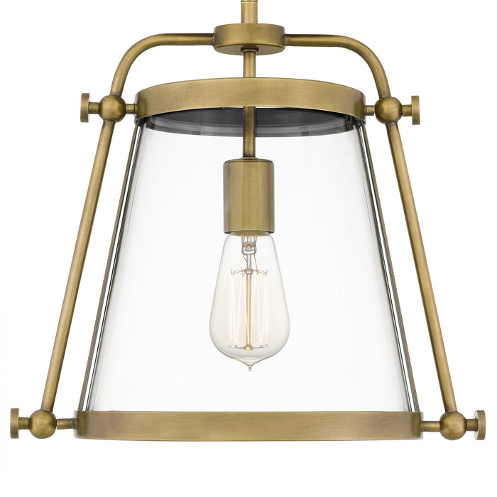 Quoizel QPP5344WS Cardiff One Light Mini Pendant, Weathered Brass Alternate Image 4.jpg