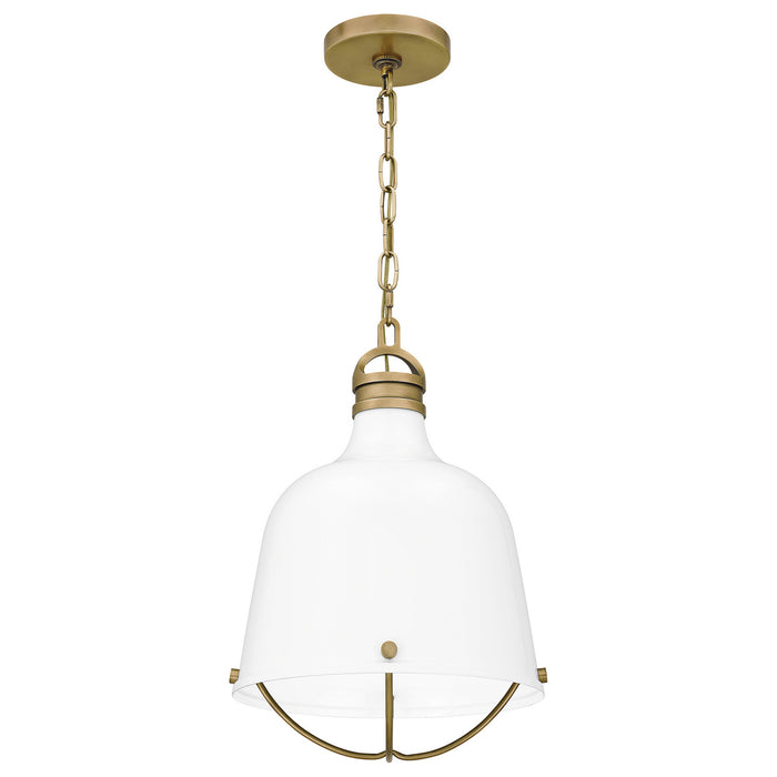 Quoizel QPP5345WS Adlington One Light Mini Pendant, Weathered Brass Alternate Image 2.jpg