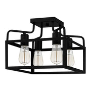Quoizel QSF5349MBK Paulsen Four Light Semi-Flush Mount, Matte Black Alternate Image.jpg