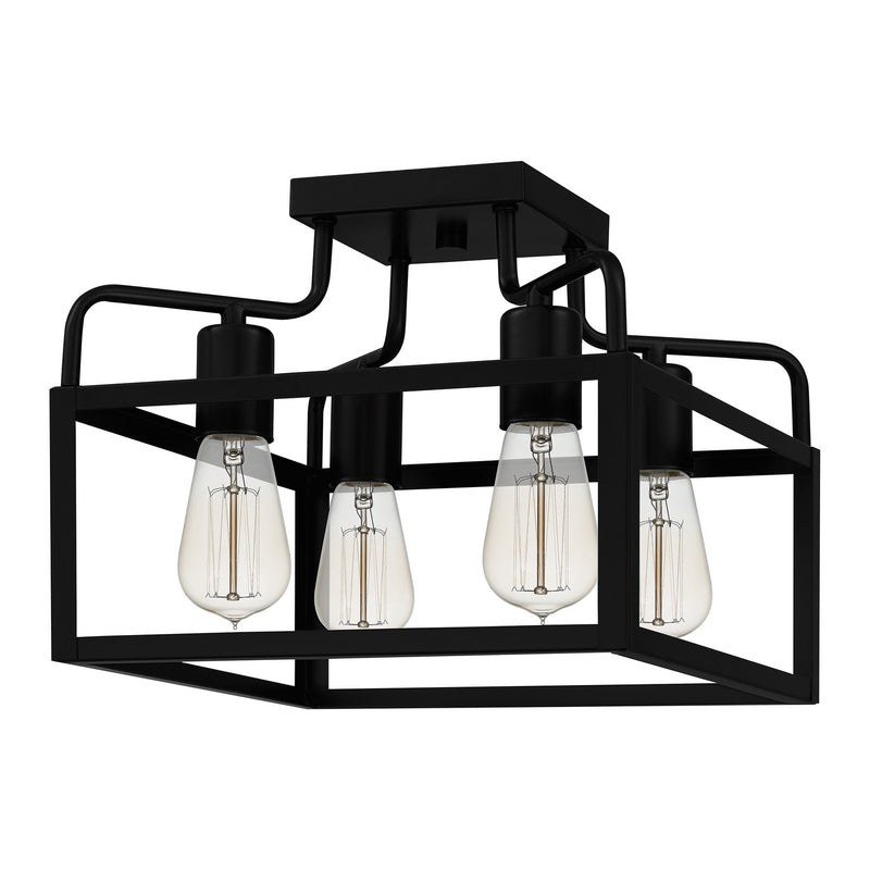 Quoizel QSF5349MBK Paulsen Four Light Semi-Flush Mount, Matte Black Alternate Image.jpg