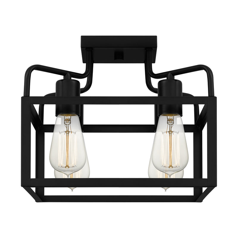 Quoizel QSF5349MBK Paulsen Four Light Semi-Flush Mount, Matte Black Alternate Image 2.jpg