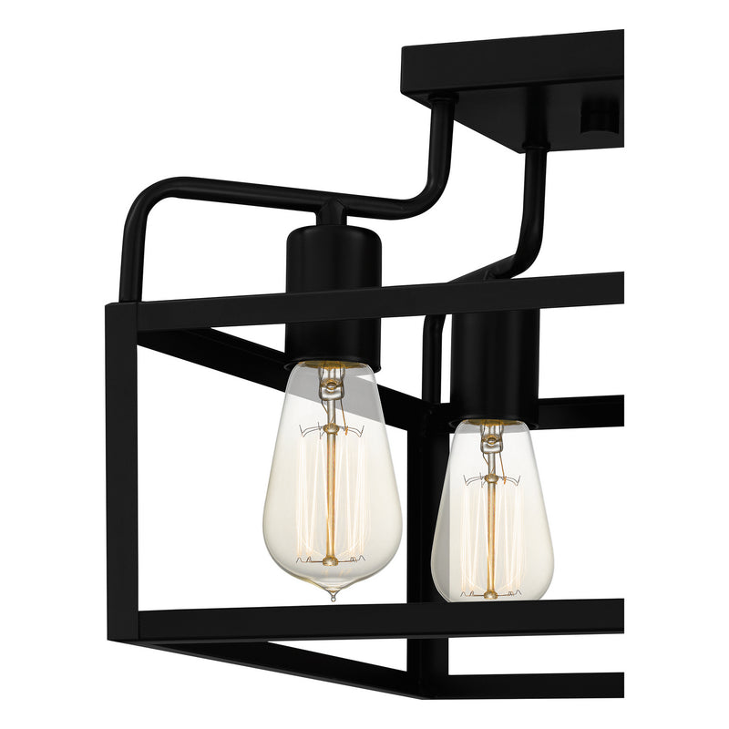 Quoizel QSF5349MBK Paulsen Four Light Semi-Flush Mount, Matte Black Alternate Image 4.jpg