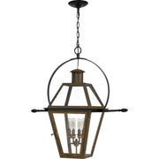 Quoizel RO2814IZ Rue De Royal Four Light Pendant, Industrial Bronze Alternate Image.jpg