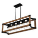 Quoizel RYN536MBK Rylan Five Light Linear Chandelier, Matte Black Alternate Image 3.jpg