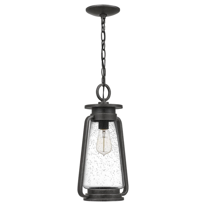 Quoizel SUT1509SPB Sutton One Light Mini Pendant, Speckled Black Alternate Image.jpg