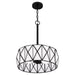 Quoizel TF5335MBK Jakarta Three Light Pendant, Matte Black Alternate Image 3.jpg