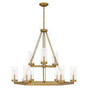 Quoizel VLS5036AB Valens Nine Light Chandelier, Aged Brass Alternate Image.jpg