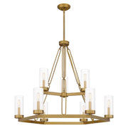 Quoizel VLS5036AB Valens Nine Light Chandelier, Aged Brass Alternate Image 2.jpg