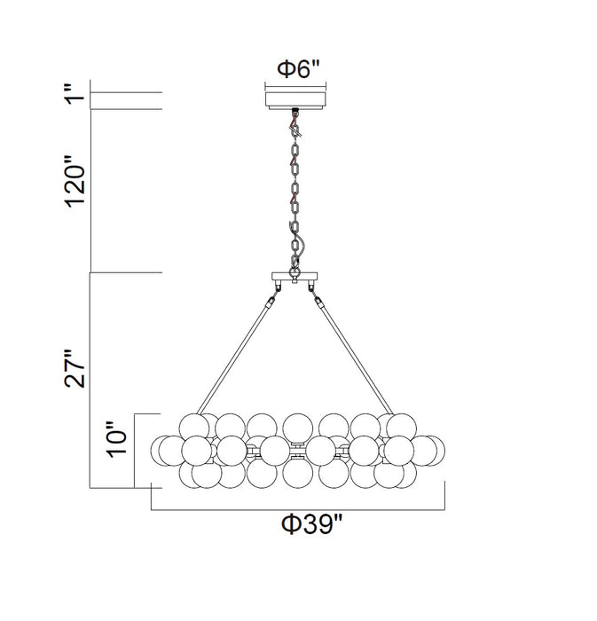 CWI Lighting 1020P39-45-101 Arya LED Chandelier Black Alt 1.jpg