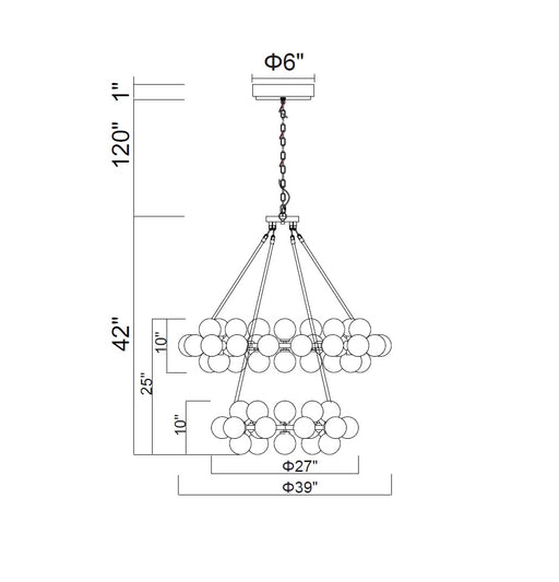 CWI Lighting 1020P39-70-101 Arya LED Chandelier Black Alt 1.jpg