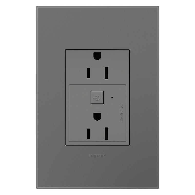 adorne® WNAR153M1 15A Smart Outlet with Netatmo Plus-Size, Magnesium Alternate Image 3.jpg