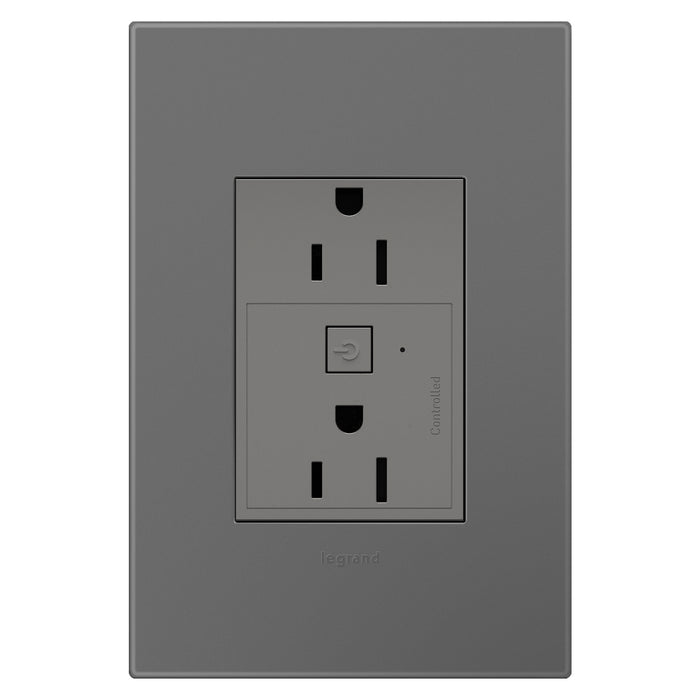 Legrand WNAR153M1 Adorne Plus-Sized 15A Outlet, Magnesium Alternate Image 3