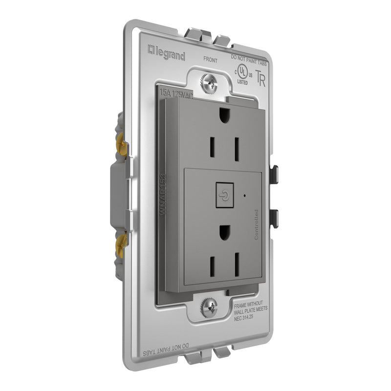 adorne® WNAR153M1 15A Smart Outlet with Netatmo Plus-Size, Magnesium Alternate Image 4.jpg