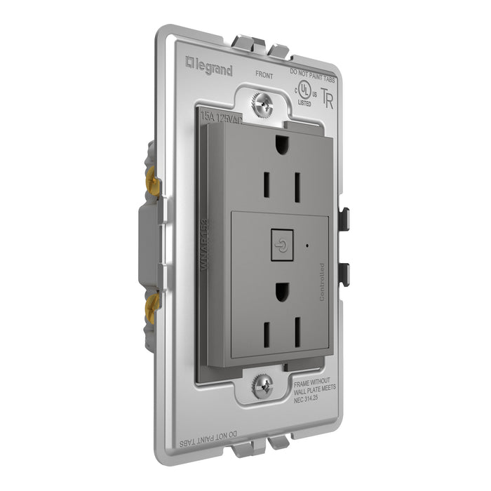 Legrand WNAR153M1 Adorne Plus-Sized 15A Outlet, Magnesium Alternate Image 4