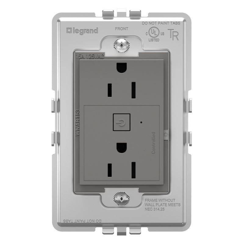 adorne® WNAR153M1 15A Smart Outlet with Netatmo Plus-Size, Magnesium Alternate Image 6.jpg