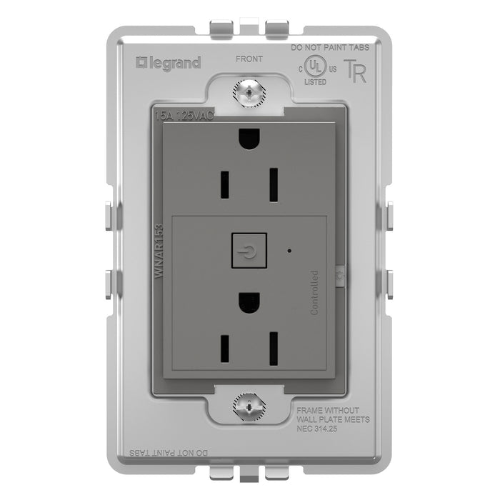 Legrand WNAR153M1 Adorne Plus-Sized 15A Outlet, Magnesium Alternate Image 6