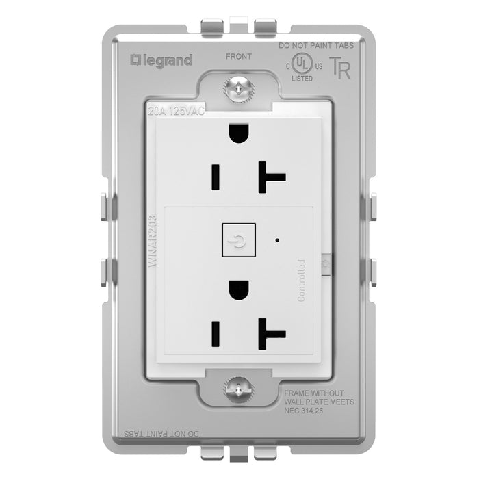 Legrand WNAR203W1 Adorne Plus-Sized 20A Outlet, White Alternate Image 6