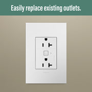 adorne® WNAR203W1 20A Smart Outlet with Netatmo, Plus-Size, White Alternate Image 7.jpg