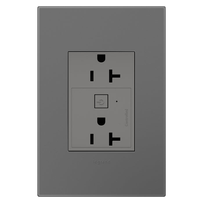 Legrand WNAR203M1 Adorne Plus-Sized 20A Outlet, Magnesium Alternate Image 3