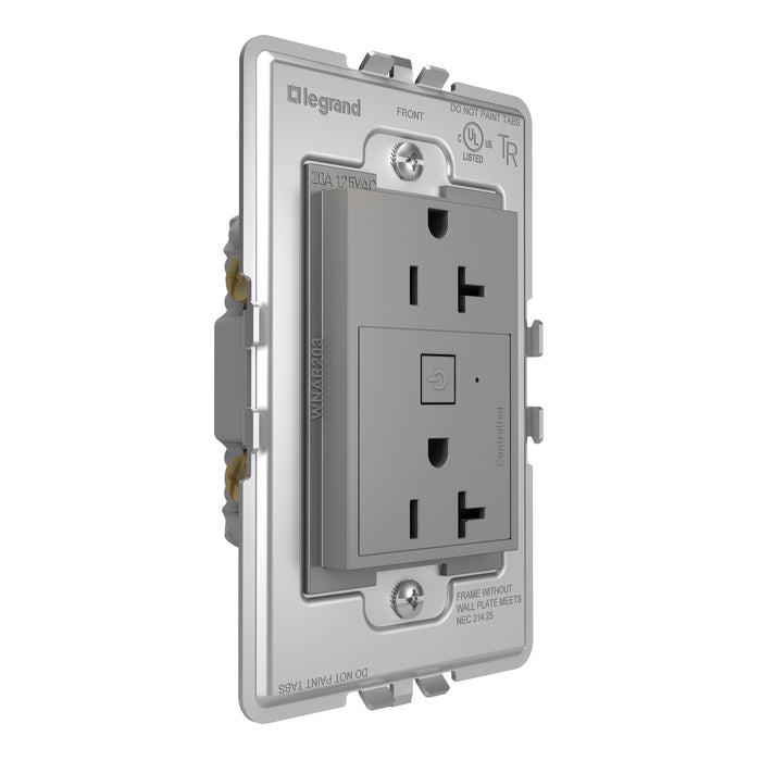 Legrand WNAR203M1 Adorne Plus-Sized 20A Outlet, Magnesium Alternate Image 4