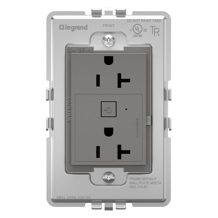 Legrand WNAR203M1 Adorne Plus-Sized 20A Outlet, Magnesium Alternate Image 6