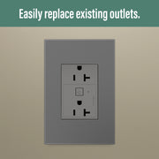 adorne® WNAR203M1 20A Smart Outlet with Netatmo, Plus-Size, Magnesium Alternate Image 7.jpg