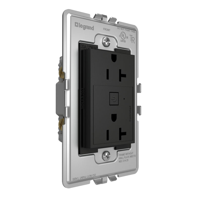 adorne® WNAR203G1 20A Smart Outlet with Netatmo, Plus-Size, Graphite Alternate Image 4.jpg