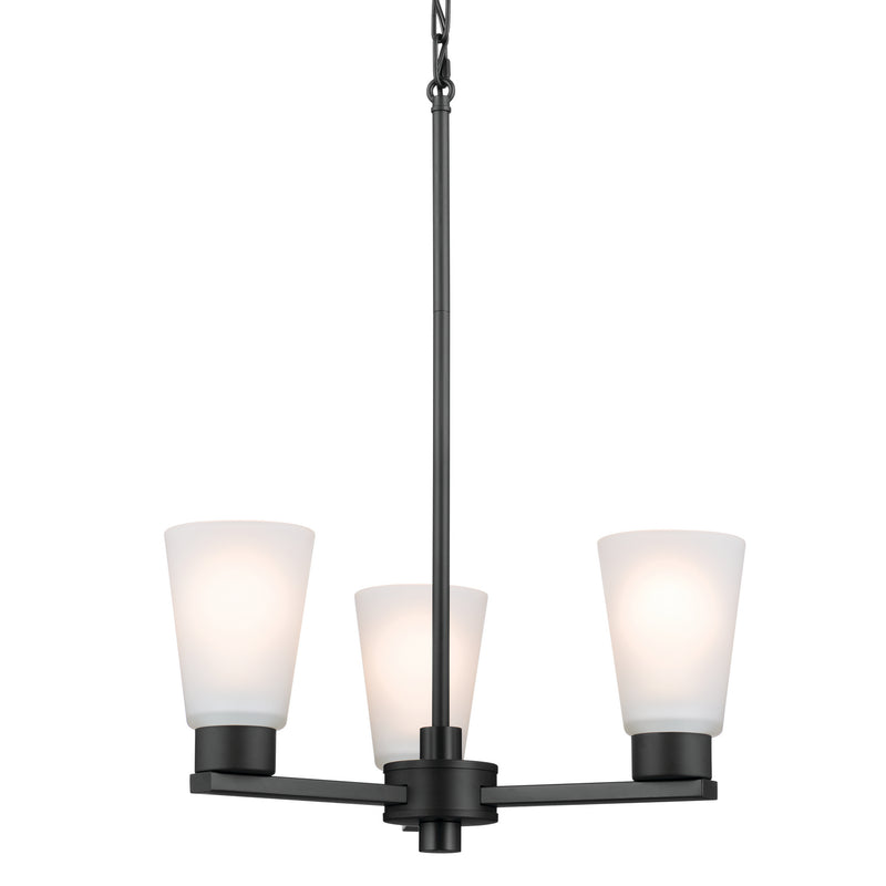 Kichler 52435BK Three Light Chandelier, Black (5)