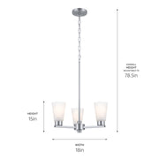 Kichler 52435NI Three Light Chandelier, Brushed Nickel (6)